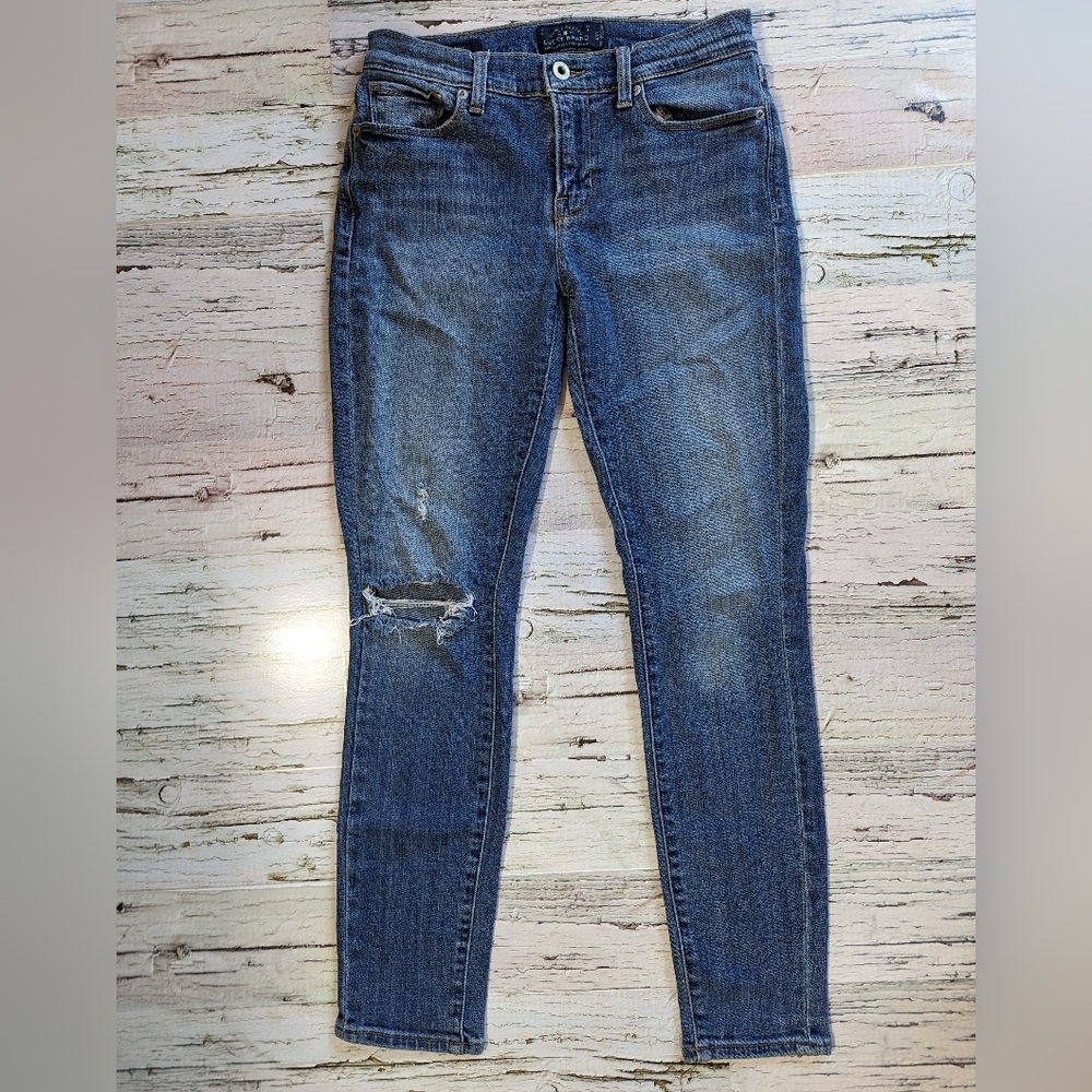 Lucky Brand Brooke Skinny Jeans Torn Distressed Denim Size 4/27